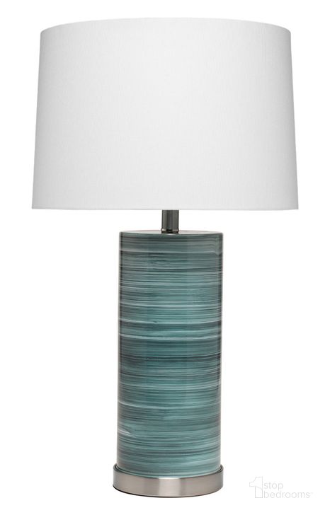 The appearance of Casey Table Lamp designed by Jamie Young Company in the coastal interior design. This turquoise piece of furniture  was selected by 1StopBedrooms from Casey Collection to add a touch of cosiness and style into your home. Sku: LSCASEYBL. Material: Linen. Product Type: Table Lamp. Image1
