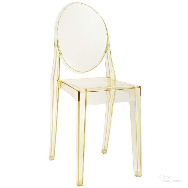 The appearance of Casper Yellow Dining Side Chair designed by Modway in the modern / contemporary interior design. This yellow piece of furniture  was selected by 1StopBedrooms from Casper Collection to add a touch of cosiness and style into your home. Sku: EEI-122-YLW. Product Type: Side Chair. Material: PVC. Image1