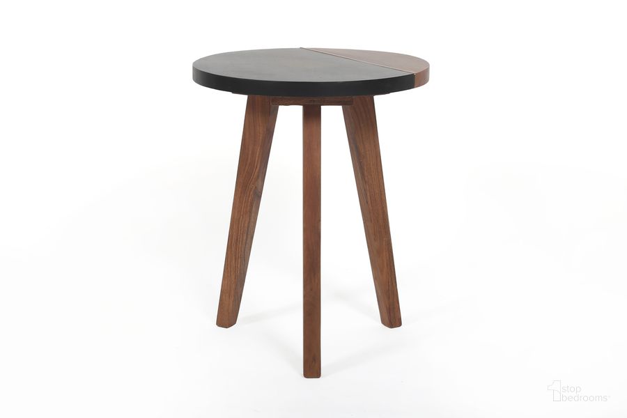 The appearance of Caspian Round Accent End Table In Brown designed by Steve Silver in the  interior design. This brown piece of furniture  was selected by 1StopBedrooms from Caspian Collection to add a touch of cosiness and style into your home. Sku: CP150E. Material: Wood. Product Type: End Table. Image1