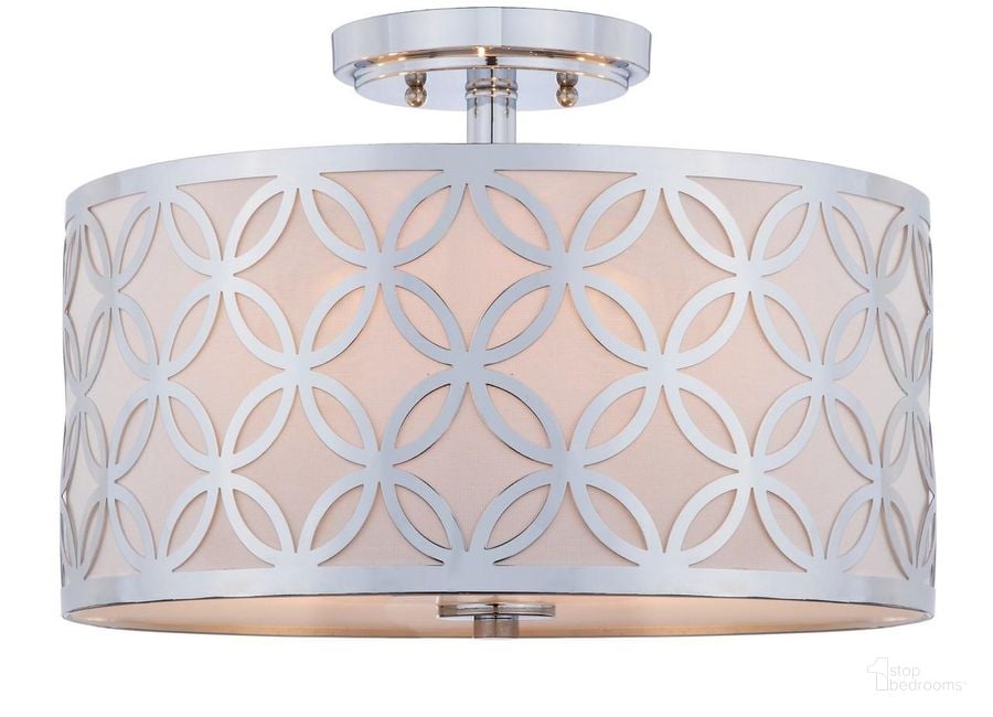 The appearance of Cecily Chrome Leaf Trellis 3 Light 15 Inch Dia Chrome Flush Mount designed by Safavieh in the modern / contemporary interior design. This chrome piece of furniture  was selected by 1StopBedrooms from Cecily Collection to add a touch of cosiness and style into your home. Sku: FLU4003C. Material: Chrome. Product Type: Light Flush. Image1
