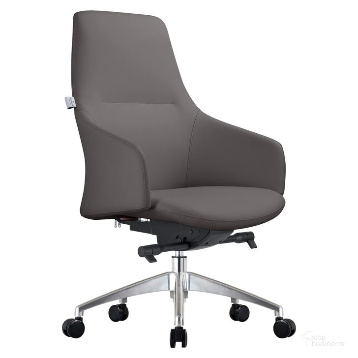 The appearance of Celeste Series Office Chair In Grey Leather designed by LeisureMod in the modern / contemporary interior design. This grey piece of furniture  was selected by 1StopBedrooms from Celeste Collection to add a touch of cosiness and style into your home. Sku: CO20GRL. Material: Leather. Product Type: Office Chair. Image1