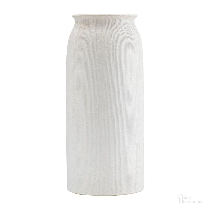 The appearance of Ceramic 16 Inch Ridged Vase In White designed by Sagebrook in the modern / contemporary interior design. This white piece of furniture  was selected by 1StopBedrooms from  to add a touch of cosiness and style into your home. Sku: 17927-02. Material: Ceramic. Product Type: Vase. Image1