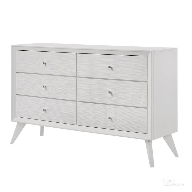 The appearance of Cerys Dresser In White designed by ACME in the modern / contemporary interior design. This white piece of furniture  was selected by 1StopBedrooms from Cerys Collection to add a touch of cosiness and style into your home. Sku: BD01561. Material: Wood. Product Type: Dresser. Image1