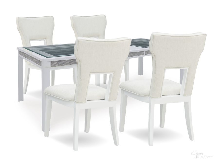 The appearance of Chalanna Dining Room Set In White designed by Signature Design by Ashley in the modern / contemporary interior design. This white piece of furniture  was selected by 1StopBedrooms from Chalanna Collection to add a touch of cosiness and style into your home. Sku: D822-35;D822-01. Material: Wood. Product Type: Dining Room Set. Size: 96". Image1