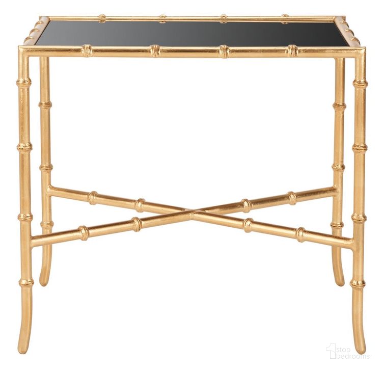 The appearance of Chandler Black and Gold Cross Base Accent Table designed by Safavieh in the modern / contemporary interior design. This gold and black piece of furniture  was selected by 1StopBedrooms from Safavieh FOX Collection to add a touch of cosiness and style into your home. Sku: FOX2513A. Product Type: Accent Table. Material: Iron. Image1