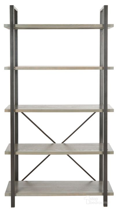 The appearance of Chantel French Gray 5-Tier Etagere designed by Safavieh in the industrial interior design. This ash gray piece of furniture  was selected by 1StopBedrooms from Chantel Collection to add a touch of cosiness and style into your home. Sku: AMH6560B. Product Type: Etagere. Material: Iron. Image1