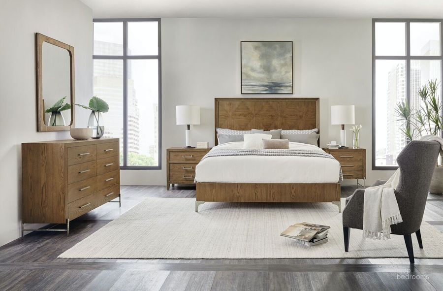 The appearance of Chapman Brown Panel Bedroom Set designed by Hooker in the traditional interior design. This brown piece of furniture  was selected by 1StopBedrooms from Chapman Collection to add a touch of cosiness and style into your home. Sku: 6033-90251-85;6033-90252-85;6033-90253-85;6033-90015-85. Product Type: Bedroom Set. Bed Size: Queen. Material: Wood Veneer. Image1