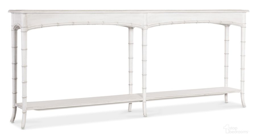 The appearance of Charleston Console Table designed by Hooker in the traditional interior design. This white piece of furniture  was selected by 1StopBedrooms from Charleston Collection to add a touch of cosiness and style into your home. Sku: 6750-80171-06. Product Type: Console Table. Material: Wood Veneer. Image1