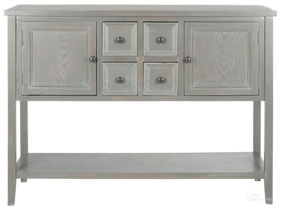 The appearance of Charlotte French Grey Storage Sideboard designed by Safavieh in the transitional interior design. This grey piece of furniture  was selected by 1StopBedrooms from Charlotte Collection to add a touch of cosiness and style into your home. Sku: AMH6517E. Material: Wood. Product Type: Buffets, Sideboards and Server. Image1