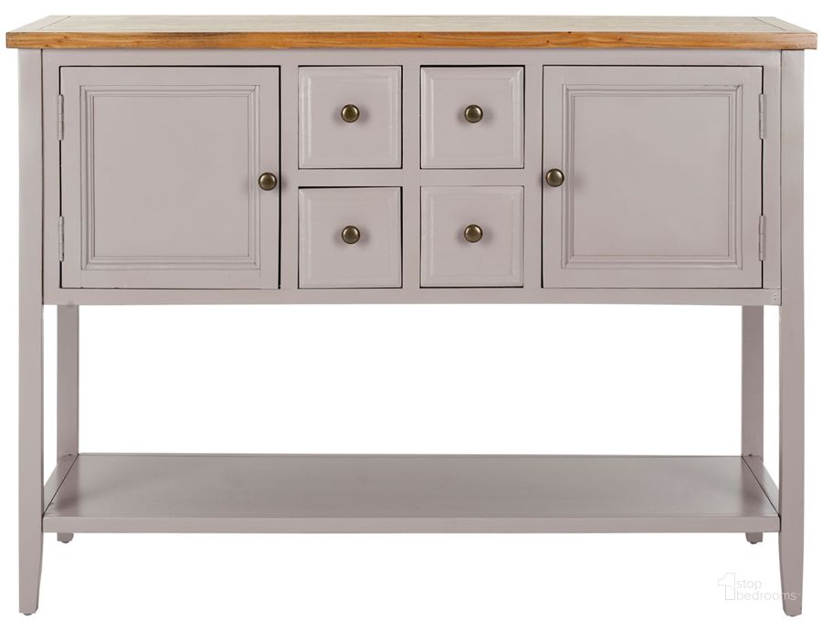 The appearance of Charlotte Quartz Grey and Oak Storage Sideboard designed by Safavieh in the country / farmhouse interior design. This gray piece of furniture  was selected by 1StopBedrooms from Charlotte Collection to add a touch of cosiness and style into your home. Sku: AMH6517C. Material: Wood. Product Type: Buffets, Sideboards and Server. Image1