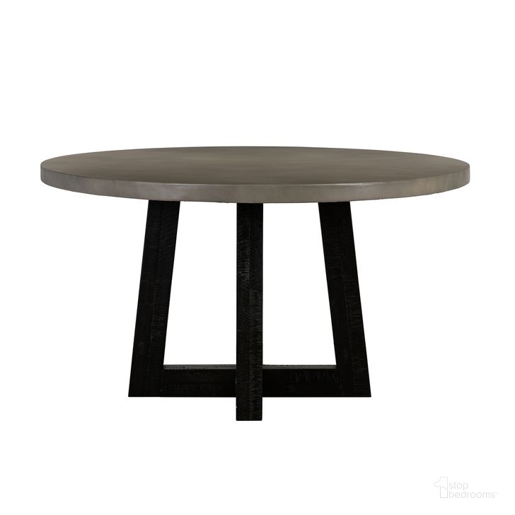 The appearance of Chester Modern Concrete and Acacia Round Dining Table designed by Armen Living in the modern / contemporary interior design. This gray piece of furniture  was selected by 1StopBedrooms from Chester Collection to add a touch of cosiness and style into your home. Sku: LCCHDICCTOP;LCCHDIWDBA. Table Base Style: Pedestal. Table Top Shape: Round. Material: Wood. Product Type: Dining Table. Size: 55". Image1