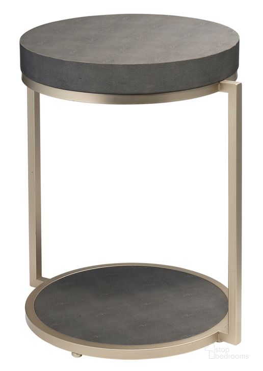 The appearance of Chester Round Grey Side Table designed by Jamie Young Company in the glam interior design. This grey piece of furniture  was selected by 1StopBedrooms from Chester Collection to add a touch of cosiness and style into your home. Sku: LSCHESTERDG. Material: Metal. Product Type: Side Table. Image1