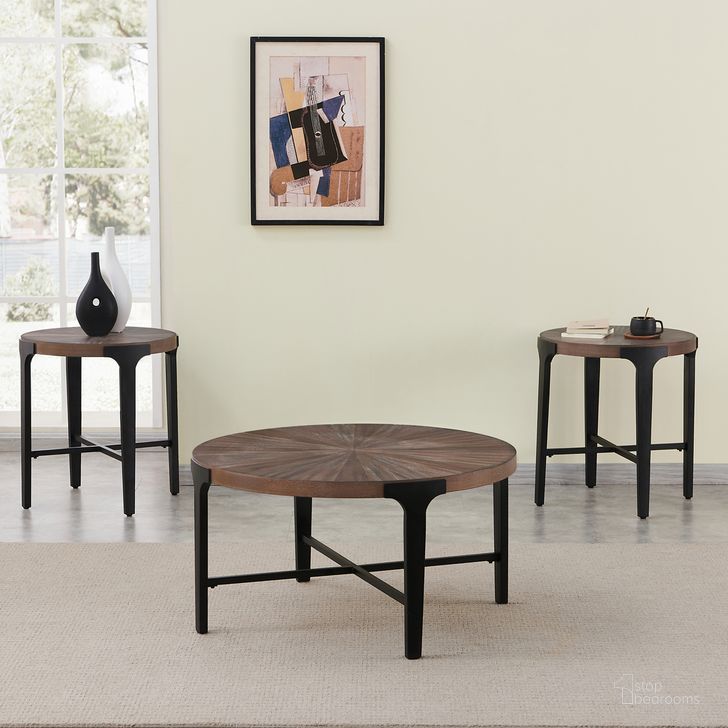The appearance of Chevron Occasional Table Set In Brown designed by Steve Silver in the transitional interior design. This brown piece of furniture  was selected by 1StopBedrooms from Chevron Collection to add a touch of cosiness and style into your home. Sku: CH200C;CH200E. Material: MDF. Product Type: Occasional Table Set. Image1