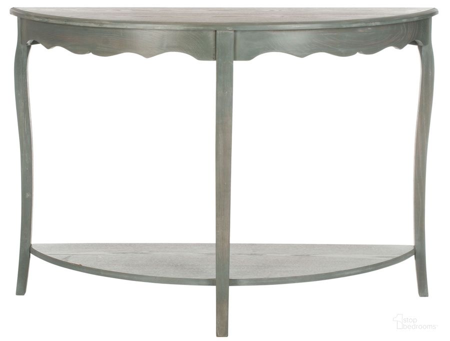The appearance of Christina French Gray Console designed by Safavieh in the transitional interior design. This ash gray piece of furniture  was selected by 1StopBedrooms from Christina Collection to add a touch of cosiness and style into your home. Sku: AMH6610B. Material: Wood. Product Type: Console. Image1