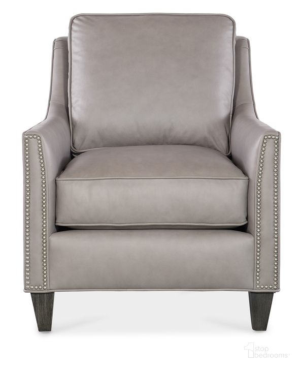 The appearance of Christopher Stationary Chair In Gray designed by Hooker in the transitional interior design. This gray piece of furniture  was selected by 1StopBedrooms from Christopher Collection to add a touch of cosiness and style into your home. Sku: BYX-318-25-980013-91STPN. Material: Leather. Product Type: Chair. Image1