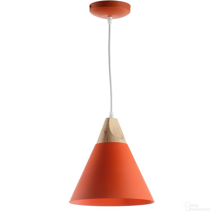 The appearance of Cila Pendant designed by Safavieh in the modern / contemporary interior design. This orange piece of furniture  was selected by 1StopBedrooms from Cila Collection to add a touch of cosiness and style into your home. Sku: PND4030B. Product Type: Pendant Lighting. Image1