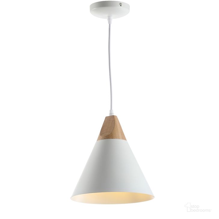 The appearance of Cila White/Light Brown Pendant designed by Safavieh in the modern / contemporary interior design. This white piece of furniture  was selected by 1StopBedrooms from Cila Collection to add a touch of cosiness and style into your home. Sku: PND4030D. Product Type: Pendant Lighting. Image1