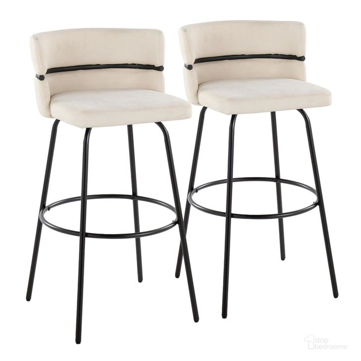 The appearance of Cinch Claire 30 Inch Fixed Height Barstool Set of 2 In Black designed by Lumisource in the modern / contemporary interior design. This black piece of furniture  was selected by 1StopBedrooms from Cinch Collection to add a touch of cosiness and style into your home. Sku: B30-CINCH-CLARZQ2 BKBKCR2. Material: Metal. Product Type: Barstool. Image1