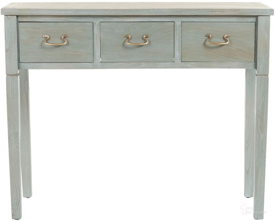 The appearance of Cindy French Grey Console with Storage Drawers designed by Safavieh in the transitional interior design. This ash gray piece of furniture  was selected by 1StopBedrooms from Cindy Collection to add a touch of cosiness and style into your home. Sku: AMH6568A. Material: Wood. Product Type: Console. Image1