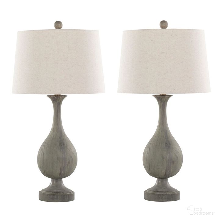 The appearance of Cipolla Poly 29 Inch Poly Table Lamp Set of 2 In Natural designed by Lumisource in the country / farmhouse interior design. This natural piece of furniture  was selected by 1StopBedrooms from Cipolla Collection to add a touch of cosiness and style into your home. Sku: GTP29-CIPOLLA GYASBNA2. Material: Metal. Product Type: Table Lamp. Image1