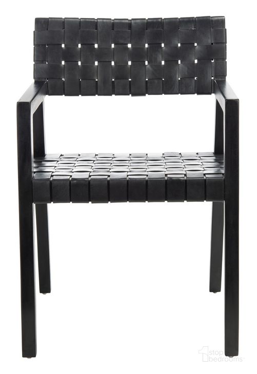 The appearance of Cire Leather Dining Chair in Black designed by Safavieh in the modern / contemporary interior design. This black piece of furniture  was selected by 1StopBedrooms from Cire Collection to add a touch of cosiness and style into your home. Sku: DCH4004A. Material: Wood. Product Type: Dining Chair. Image1