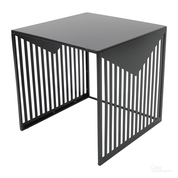 The appearance of Cisco Square Side Table In Black designed by LeisureMod in the modern / contemporary interior design. This black piece of furniture  was selected by 1StopBedrooms from Cisco Collection to add a touch of cosiness and style into your home. Sku: CT15BL. Material: Steel. Product Type: Side Table. Image1