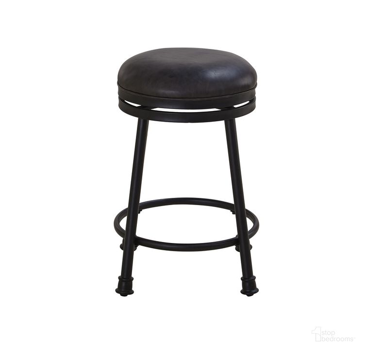 The appearance of Claire Swivel Counter Stool designed by Steve Silver in the transitional interior design. This black piece of furniture  was selected by 1StopBedrooms from Claire Collection to add a touch of cosiness and style into your home. Sku: CR540CS. Material: Leather. Product Type: Barstool. Image1