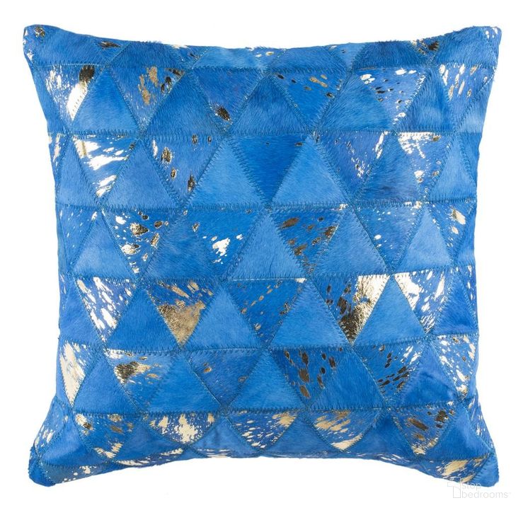 The appearance of Clairton Metallic Cowhide 20X20 Pillow designed by Safavieh in the glam interior design. This silver and blue piece of furniture  was selected by 1StopBedrooms from Safavieh PLS Collection to add a touch of cosiness and style into your home. Sku: PLS231A-2020. Product Type: Pillows and Throw. Image1