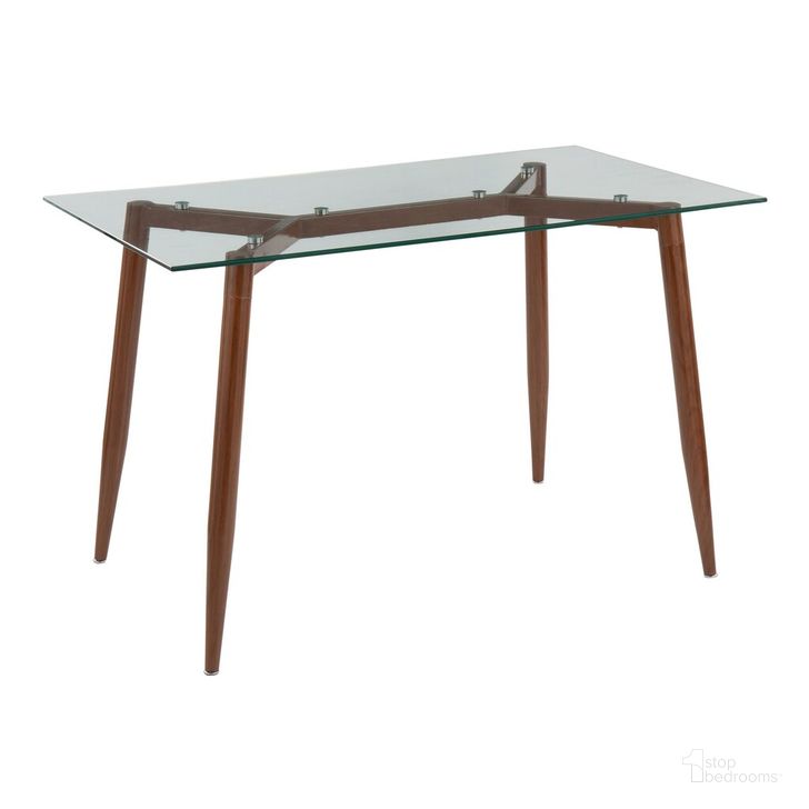The appearance of Clara Table In Walnut designed by Lumisource in the modern / contemporary interior design. This walnut piece of furniture  was selected by 1StopBedrooms from Clara Collection to add a touch of cosiness and style into your home. Sku: OFD-CLARA WLCL. Material: Metal. Product Type: Table. Image1