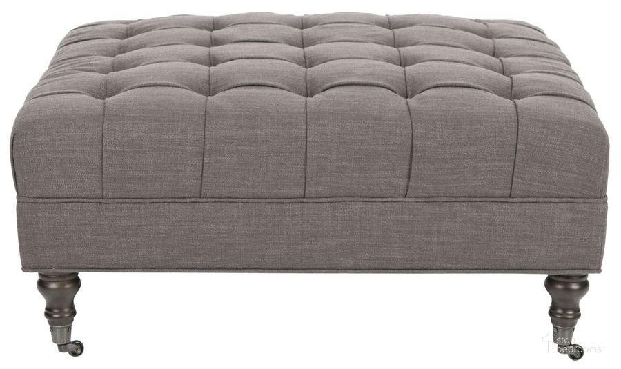 The appearance of Clark Charcoal Brown and Espresso Cocktail Tufted Ottoman designed by Safavieh in the modern / contemporary interior design. This charcoal piece of furniture  was selected by 1StopBedrooms from Clark Collection to add a touch of cosiness and style into your home. Sku: MCR4654D. Material: Wood. Product Type: Ottoman. Image1