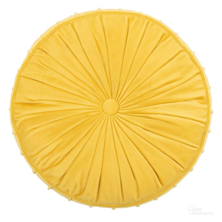 The appearance of Clary Floor Pillow in Mustard designed by Safavieh in the modern / contemporary interior design. This mustard piece of furniture  was selected by 1StopBedrooms from Clary Collection to add a touch of cosiness and style into your home. Sku: FLP1000A. Product Type: Pillow. Material: Velvet. Image1