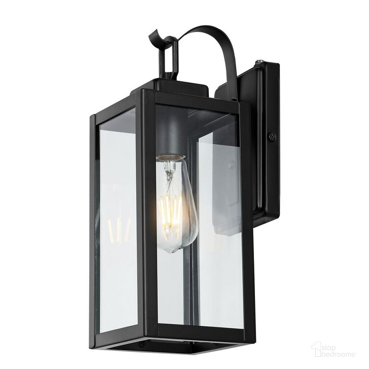 The appearance of Clemens Outdoor Wall Sconce Set of 2 designed by Safavieh in the modern / contemporary interior design. This matte black piece of furniture  was selected by 1StopBedrooms from Clemens Collection to add a touch of cosiness and style into your home. Sku: PLT4018A-SET2. Material: Metal. Product Type: Outdoor Lighting. Image1