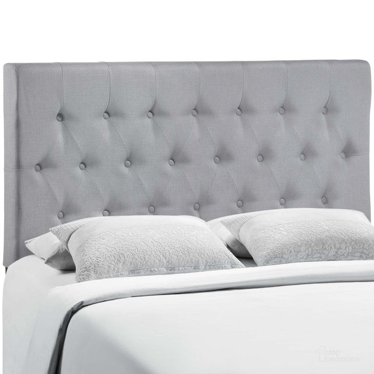 The appearance of Clique Sky Gray King Upholstered Fabric Headboard designed by Modway in the modern / contemporary interior design. This sky gray piece of furniture  was selected by 1StopBedrooms from Clique Collection to add a touch of cosiness and style into your home. Sku: MOD-5203-GRY. Material: Wood. Product Type: Headboard. Bed Size: King. Image1