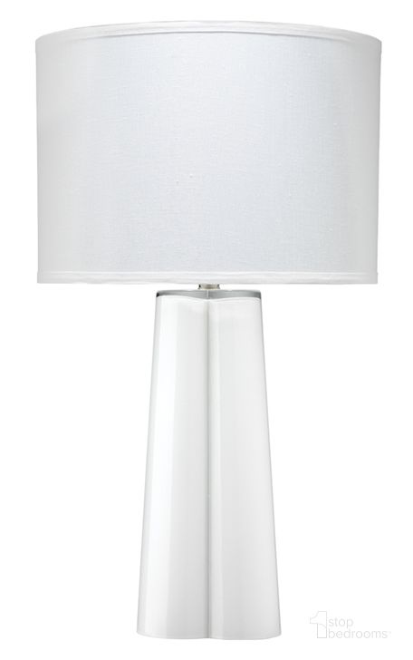 The appearance of Clover Table Lamp designed by Jamie Young Company in the transitional interior design. This white piece of furniture  was selected by 1StopBedrooms from BL1716 Collection to add a touch of cosiness and style into your home. Sku: BL1716-TL22. Material: Glass. Product Type: Table Lamp. Image1