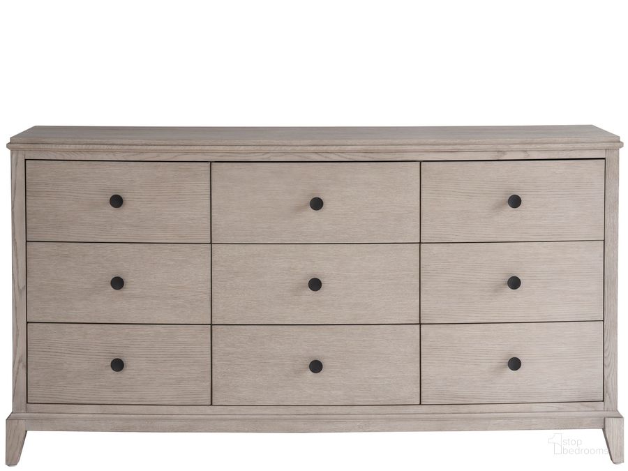 The appearance of Coalesce Coalesce Nine Drawer Dresser In Fog designed by Universal in the modern / contemporary interior design. This fog piece of furniture  was selected by 1StopBedrooms from Coalesce Collection to add a touch of cosiness and style into your home. Sku: U301050. Material: Metal. Product Type: Dresser. Image1