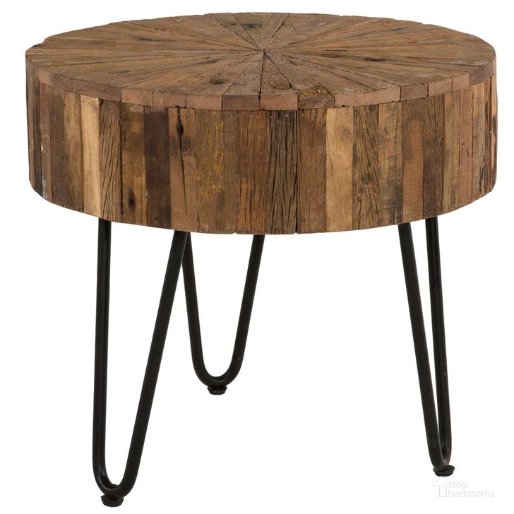 The appearance of Coastline Sawyer 22 Inch Round End Table In Brown and Black designed by Primo International in the rustic / southwestern interior design. This brown/black piece of furniture  was selected by 1StopBedrooms from Coastline Collection to add a touch of cosiness and style into your home. Sku: 37116. Material: Wood. Product Type: End Table. Image1