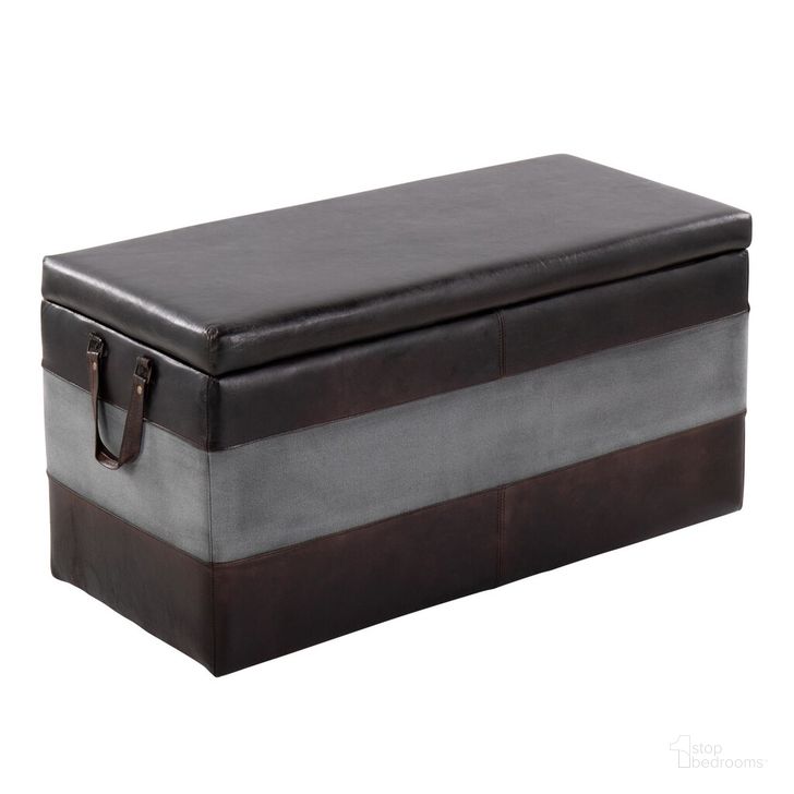 The appearance of Cobbler Storage Bench In Black designed by Lumisource in the country / farmhouse interior design. This black piece of furniture  was selected by 1StopBedrooms from Cobbler Collection to add a touch of cosiness and style into your home. Sku: BC-COBSTOR BKGY. Material: Leather. Product Type: Storage Bench. Image1