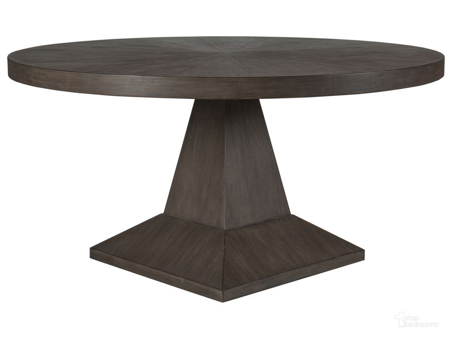 The appearance of Cohesion Program Chronicle Round Dining Table 01-2224-870C-39 designed by Artistica Home in the modern / contemporary interior design. This medium brown piece of furniture  was selected by 1StopBedrooms from Cohesion Program Collection to add a touch of cosiness and style into your home. Sku: 01-2224-870C-39. Table Base Style: Pedestal. Table Top Shape: Round. Product Type: Dining Table. Size: 60". Image1