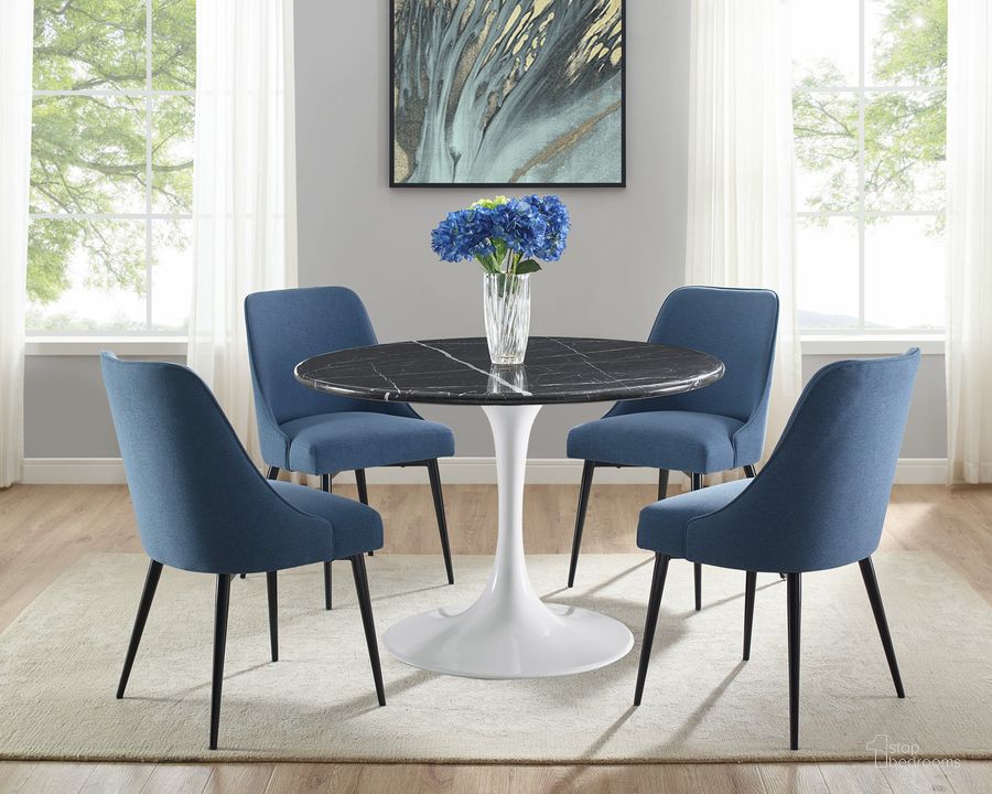 The appearance of Colfax 6-Piece Dining Room Set In Black designed by Steve Silver in the  interior design. This black piece of furniture  was selected by 1StopBedrooms from Colfax Collection to add a touch of cosiness and style into your home. Sku: CF450KMT;CF450SN;CF450SN;CF450WDB. Product Type: Dining Room Set. Material: MDF. Image1