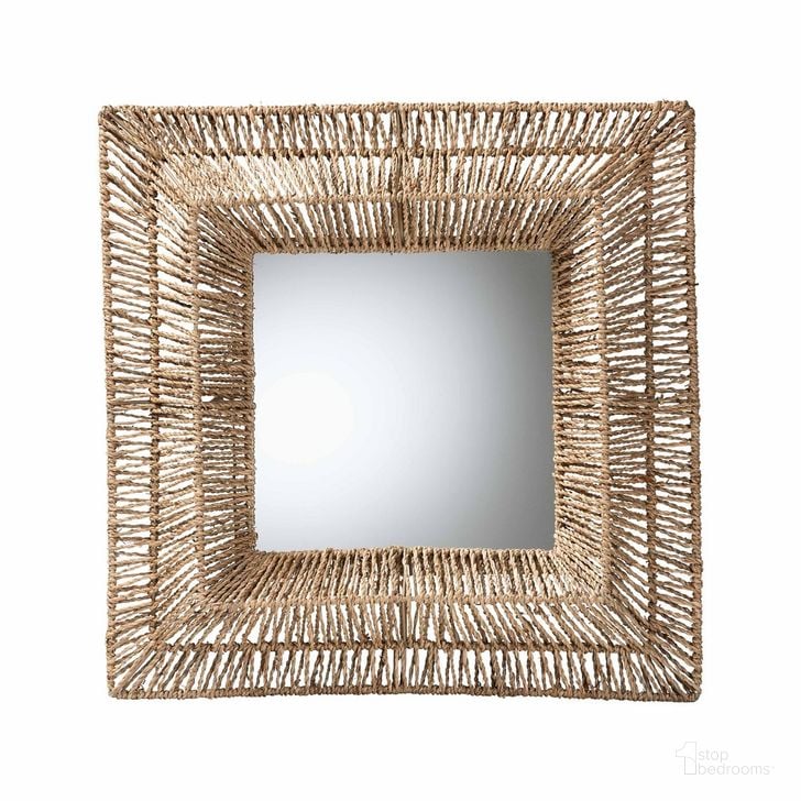 The appearance of Collice Metal and Seagrass Accent Wall Mirror In Natural Brown designed by Baxton Studio in the bohemian interior design. This natural brown piece of furniture  was selected by 1StopBedrooms from Collice Collection to add a touch of cosiness and style into your home. Sku: F232-FT25-Seagrass-Mirror. Material: Glass. Product Type: Wall Mirror. Image1