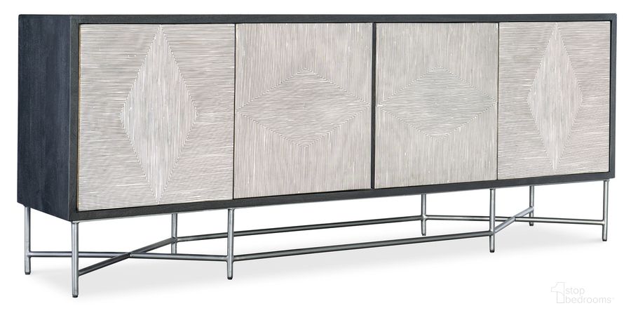 The appearance of Commerce and Market Fine Lines Credenza In White designed by Hooker in the transitional interior design. This white piece of furniture  was selected by 1StopBedrooms from Commerce and Market Collection to add a touch of cosiness and style into your home. Sku: 7228-85078-99. Material: Wood. Product Type: Credenza. Image1