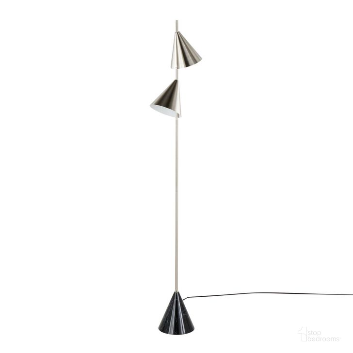 The appearance of Cone 65 Inch Metal Floor Lamp In Nickel designed by Lumisource in the modern / contemporary interior design. This nickel piece of furniture  was selected by 1StopBedrooms from Cone Collection to add a touch of cosiness and style into your home. Sku: LFL-CONE NIBK. Material: Metal. Product Type: Floor Lamp. Image1