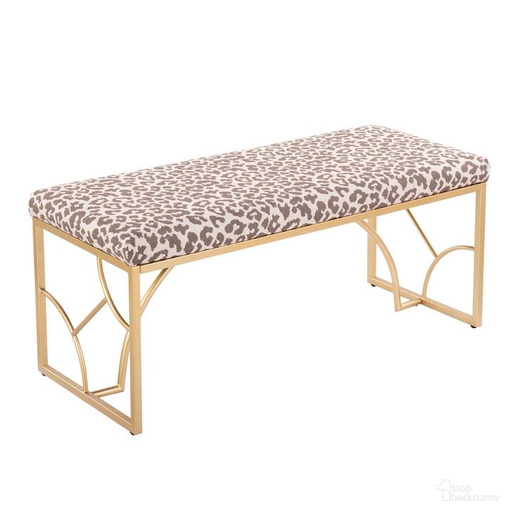 The appearance of Constellation Bench In Gold and Beige designed by Lumisource in the modern / contemporary interior design. This gold and beige piece of furniture  was selected by 1StopBedrooms from Constellation Collection to add a touch of cosiness and style into your home. Sku: BC-CONSTELLATION2 AUBGL. Material: Metal. Product Type: Bench. Image1