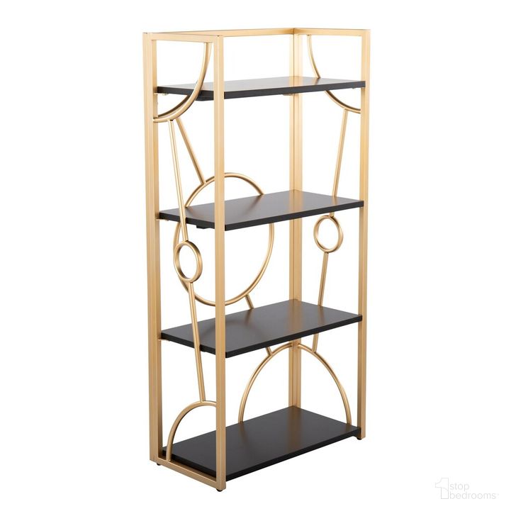 The appearance of Constellation Bookcase In Black designed by Lumisource in the modern / contemporary interior design. This black piece of furniture  was selected by 1StopBedrooms from Constellation Collection to add a touch of cosiness and style into your home. Sku: OBC-CONSTELLATION AUBK. Product Type: Bookcase. Material: MDF. Image1
