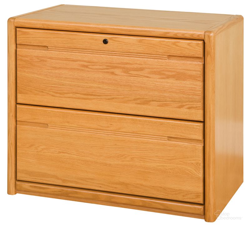 The appearance of Contemporary 2-Drawer Lateral File In Natural Honey Oak designed by Martin Furniture in the modern / contemporary interior design. This honey piece of furniture  was selected by 1StopBedrooms from Contemporary Collection to add a touch of cosiness and style into your home. Sku: 00450/X. Material: Wood. Product Type: File Cabinet. Image1
