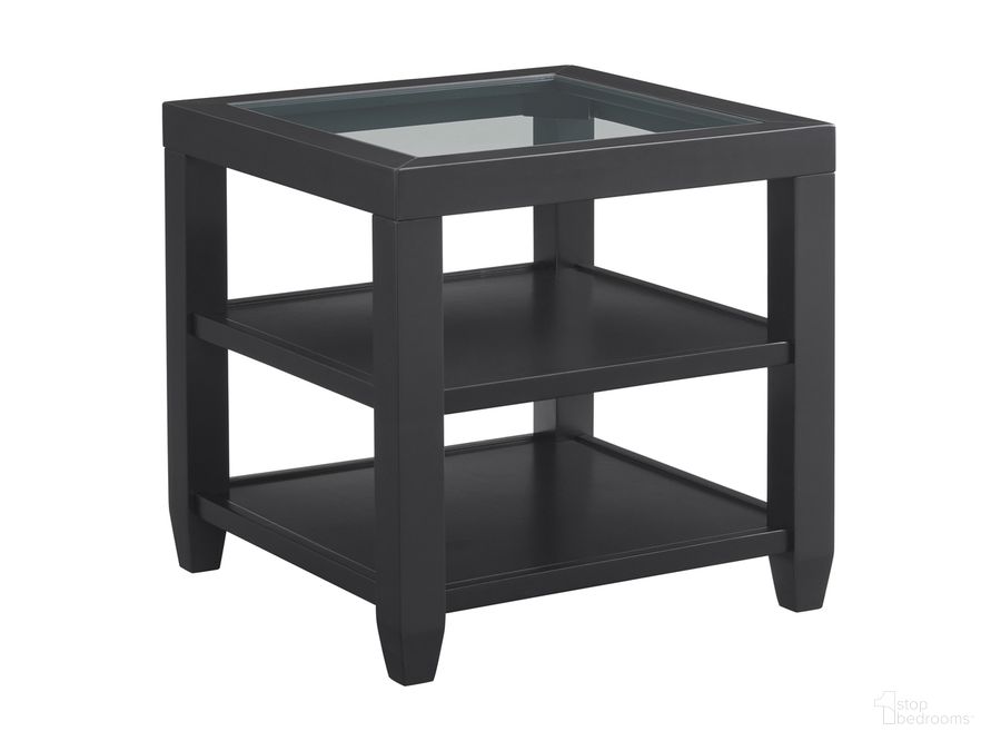 The appearance of Cordero Glass Top End Table In Black designed by Martin Svensson Home in the modern / contemporary interior design. This black piece of furniture  was selected by 1StopBedrooms from Cordero Collection to add a touch of cosiness and style into your home. Sku: 830232. Product Type: End Table. Material: Rubberwood. Image1
