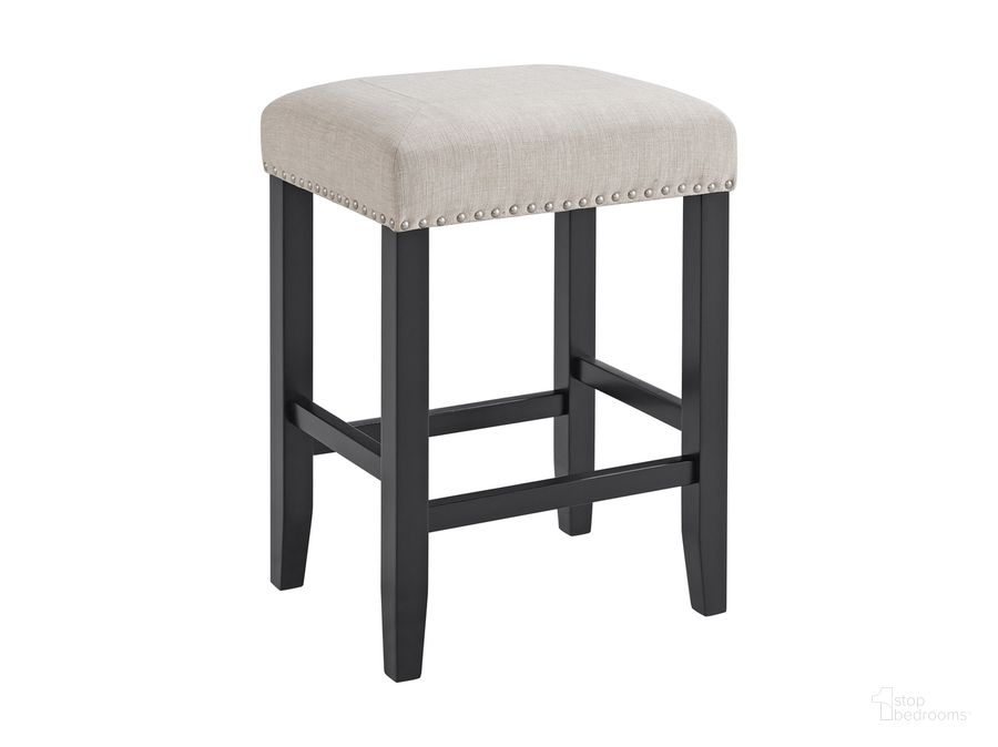 The appearance of Cordero Stool Set of 2 In Oatmeal and Black designed by Martin Svensson Home in the modern / contemporary interior design. This oatmeal piece of furniture  was selected by 1StopBedrooms from Cordero Collection to add a touch of cosiness and style into your home. Sku: 5302237. Material: Polyester. Product Type: Stool. Image1