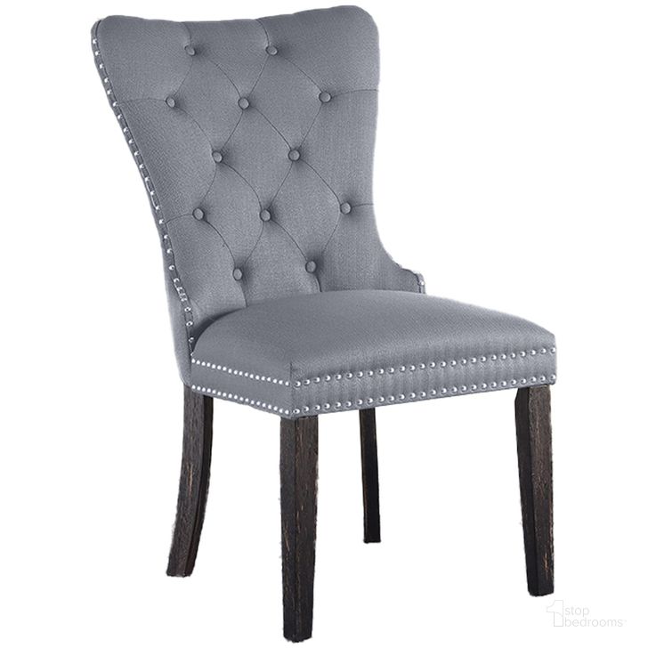 The appearance of Corey Linen Parsons Chairs Set of 2 In Gray designed by Best Master Furniture in the transitional interior design. This gray piece of furniture  was selected by 1StopBedrooms from Corey Collection to add a touch of cosiness and style into your home. Sku: T1920GC. Material: Fabric. Product Type: Dining Chair. Image1