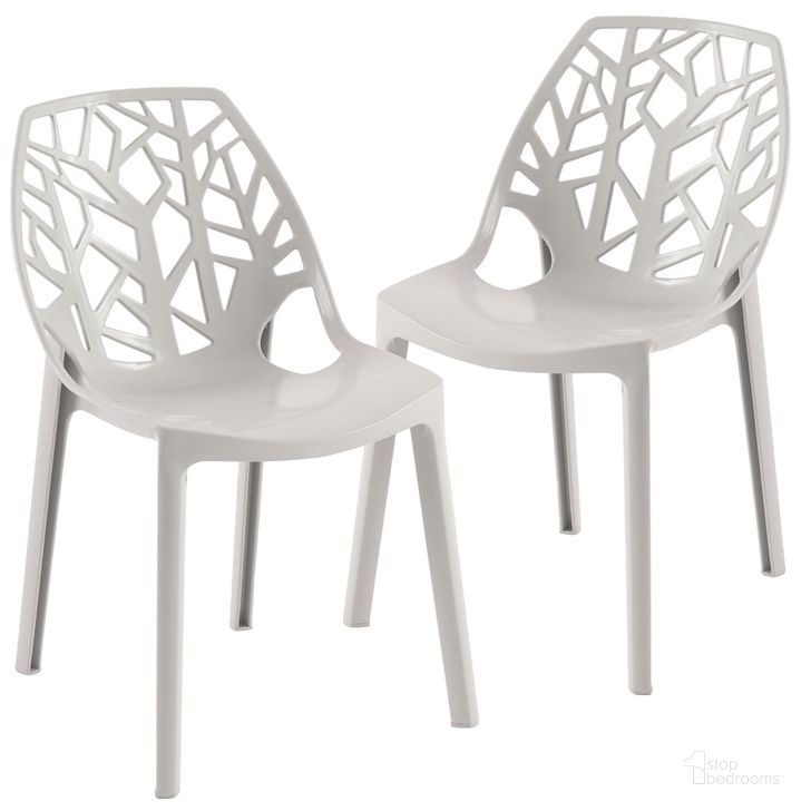 The appearance of Cornelia Dining Chair Set of 2 In Solid Grey designed by LeisureMod in the modern / contemporary interior design. This grey solid piece of furniture  was selected by 1StopBedrooms from Cornelia Collection to add a touch of cosiness and style into your home. Sku: C18SGR2. Product Type: Dining Chair. Material: Plastic. Image1