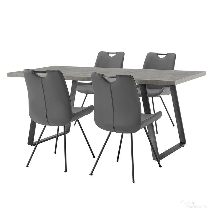 The appearance of Coronado 5-Piece Gray Rectangular Dining Set designed by Armen Living in the modern / contemporary interior design. This gray piece of furniture  was selected by 1StopBedrooms from Coronado Collection to add a touch of cosiness and style into your home. Sku: LCCDDIBETO;LCCDDIBGLG;LCCDSIGR;LCCDSIGR. Material: Metal. Product Type: Dining Room Set. Image1